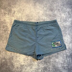 Vintage Reebok Sport Vollyball Mens Nylon Swim Trunks Shorts Blue Size L 80s